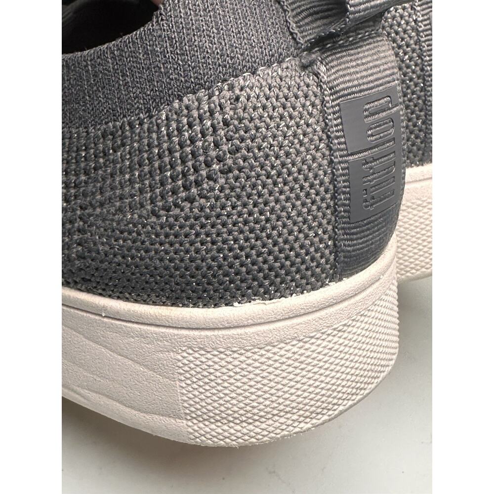 FitFlop‎ Women 7.5 Rally Knit Trainer Sneakers Metallic Gray Shimmer Activewear - Picture 15 of 16